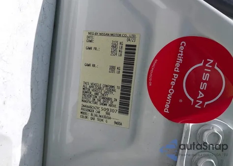 2023 Nissan Maxima Sv Xtronic Cvt from USA, damaged, VIN 1N4AA6CV2PC509307